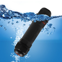 Outdoor LED lighting straight-through waterproof connector Three-core waterproof connector 3-core IP68 two-way waterproof connector