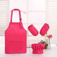 Красный фартук, шапка, нарукавники