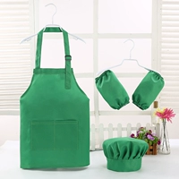 Зеленый фартук, шапка, нарукавники