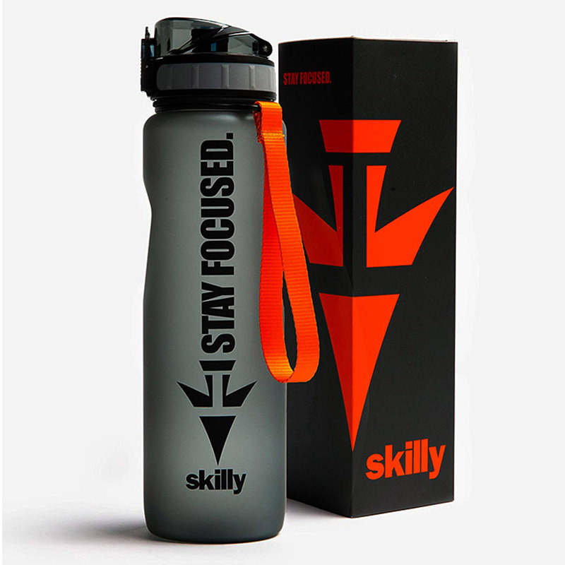 German Sig Sports Fitness Water Bottle for Male Primary and Secondary School Students, Large-Capacity Outdoor Water Bottle, Anti-Fall Basketball 1L Water Bottle