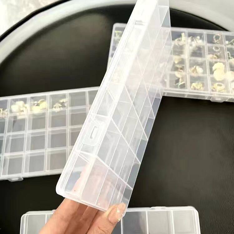 Transparent Jewelry Storage Box with Fixed Compartments - Detail image 4
