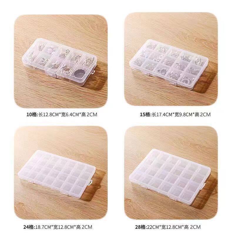 Transparent Jewelry Storage Box with Fixed Compartments - Detail image 2