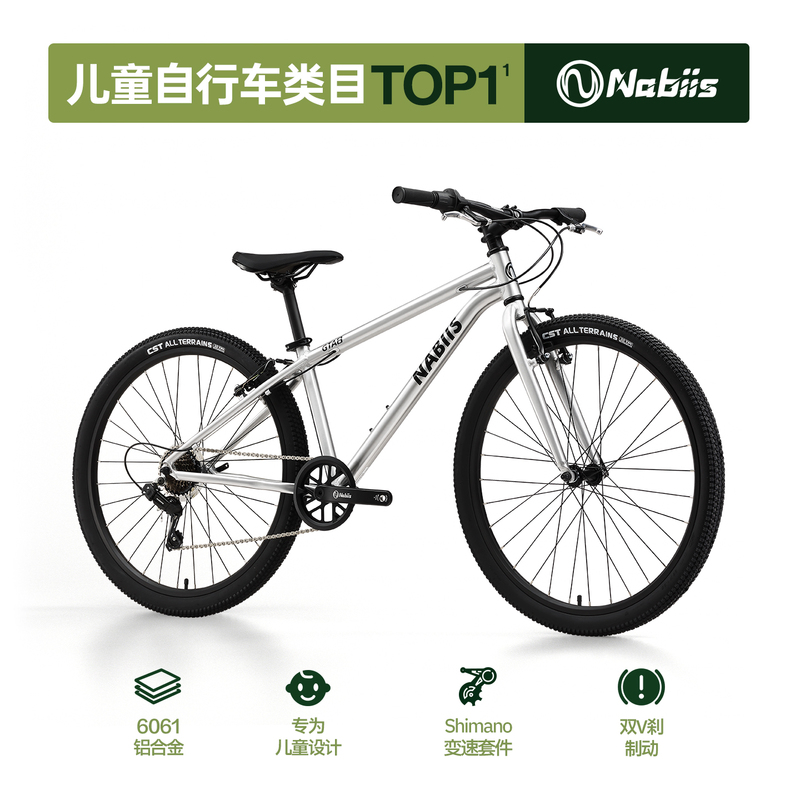 Nabiis Gt Variable-Speed Kidsren's Bicycle for Girls, Boys and Teenagers 24inch Primary and Secondary School Students Mountain Bike