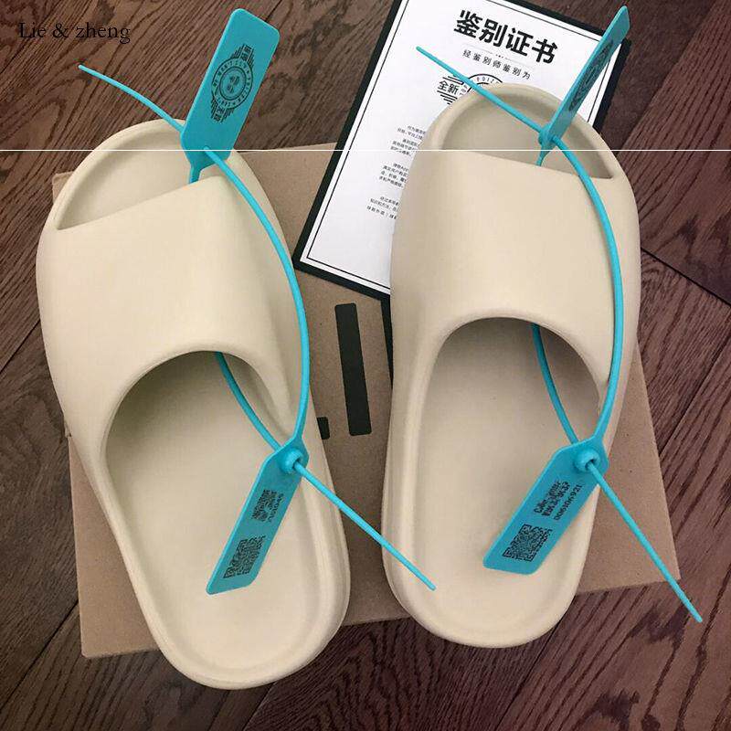 Coconut Slippers Male Outwear Inins Tide Summer Thick Bottoms Lovers Beach Big Size Non-slip Yeezy Sandslippers Stomachon