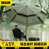 German high-end fishing umbrella large fishing umbrella 2023 new new sun protection and rainstorm special universal folding fishing umbrella