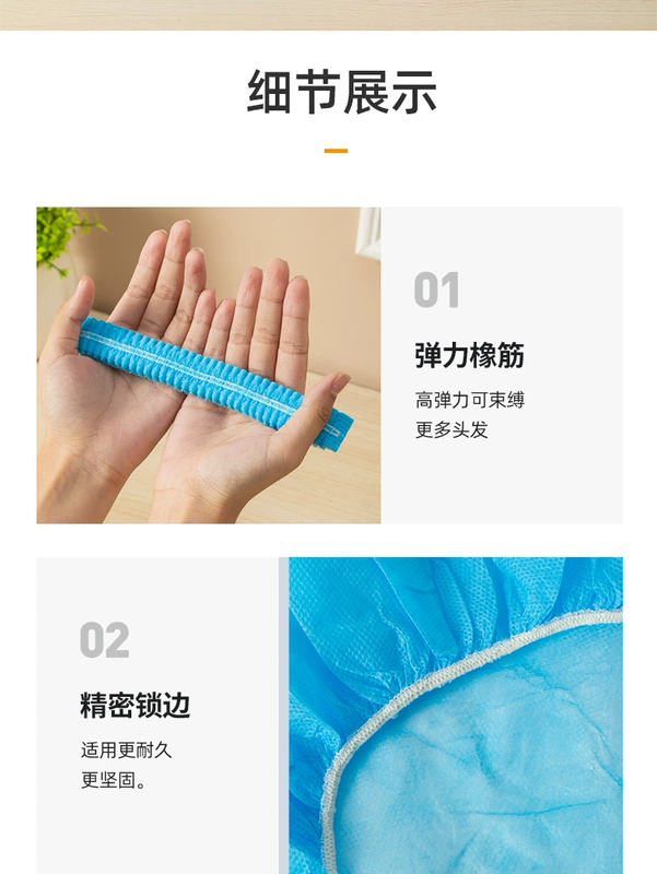 Dùng Một Lần Mũ Che Đầu Vải Không Dệt Mũ Đầu Bếp Bác Sĩ Chống Bụi Vệ Sinh Thực Phẩm Mũ Phục Vụ Mũ Lưới Mũ Bếp mũ chống tĩnh điện nón phòng sạch