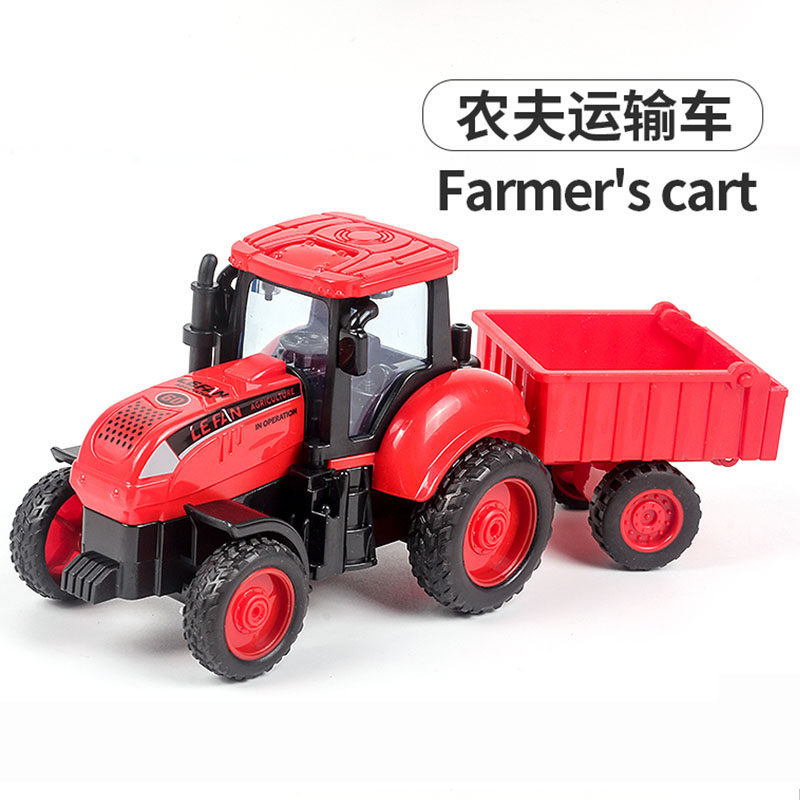 Le Fan Farm Tractor Engineering Truck Boy Baby Resistant To Fall Will Run Car Small Toy Inertia Dump Trailer