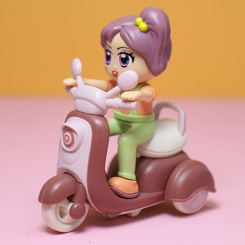 Cartoon tricycle toy children's hand push inertial bicycle boy baby puzzle resistant to falling girl twisting car