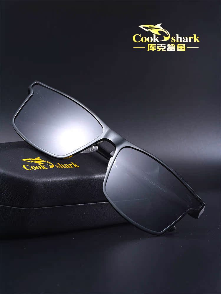 (Official counter) Cook shark glasses day and night polarized glasses men driving sunglasses men color changing sunglasses