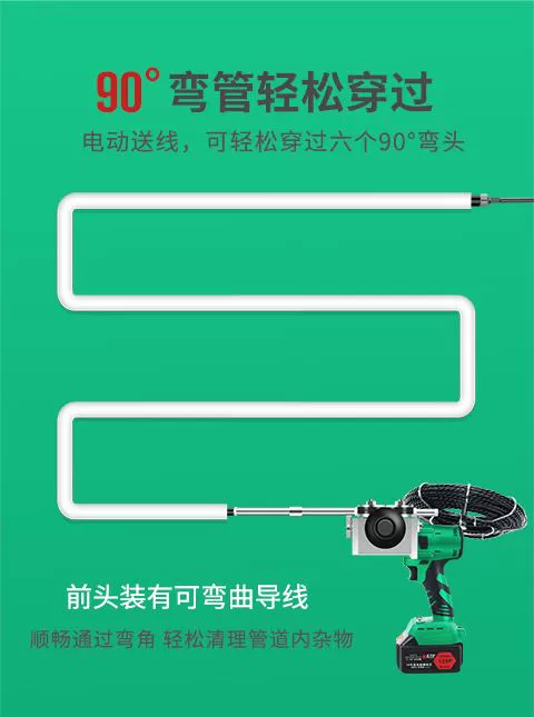 Máy tạo ren của thợ điện Ruiba Tạo tác ren pin lithium ba người một đầu Công cụ đa năng hoàn toàn tự động Máy kéo dây điện