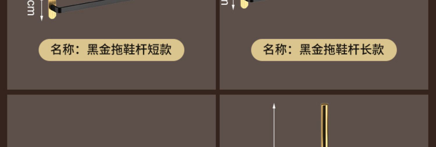 太空铝卫生间毛巾架浴室置物架轻奢风免打孔厕所壁挂浴巾杆洗手间