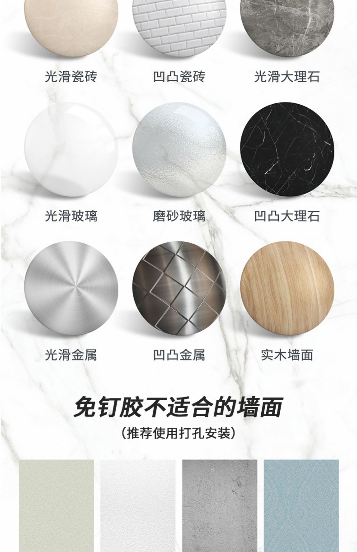 太空铝卫生间毛巾架浴室置物架轻奢风免打孔厕所壁挂浴巾杆洗手间