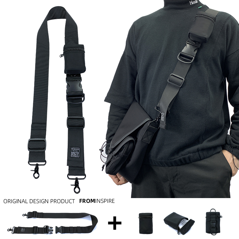 Functional Style Crossbody Bag with Adjustable Weightless Nylon Wide Shoulder Strap, Replacement Accessory Cross Strap