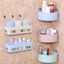 Perforated Kitchen Toilet Shelve Bathroom suction wall Suction Wall-mounted hanging basket No-mark triangular containing shelf soap box