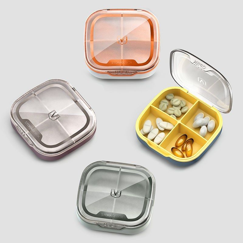 Medicine Box Portable Seal Large Capacity Mini Split Box Carry-on ingot containing box Small number of medicine-cutting machine week-long medicine box