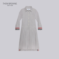 THOM BROWNE GIRL 2022 Early spring cotton quality girl 100 pleated shirt dress