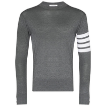 Classic] THOM BROWNE mens spring and summer four-striped wool round neck pullover sweater