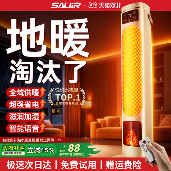 2025 New Model Heater Fan Heater Electric Heater for Home Energy Saving Large Area Fast Heating Graphene Bathroom Ultra-Quiet Fireplace Winter Essential Simulated Flame Heater Floor-Standing