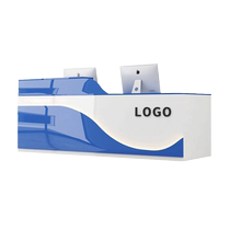 Bar cashier painted small beauty salon counter simple modern commercial bar table company front desk reception desk