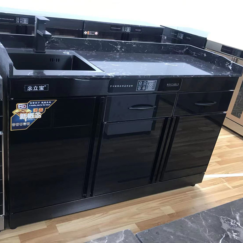 Double-Door Commercial Disinfection Cabinet, Marble Countertop with Sink, Workbench, Compartment Cabinet, Multi-Functional Food Preparation Cabinet Double-Door Commercial Disinfection Cabinet, Marble Countertop with Sink, Workbench, Compartment Cabinet, Multi-Functional Food Preparation Cabinet