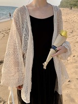 Swimsuit Beatles 2021 Summer short hollowed-out flowers cover coat jacket woman thin air Breathable Outside Hitch