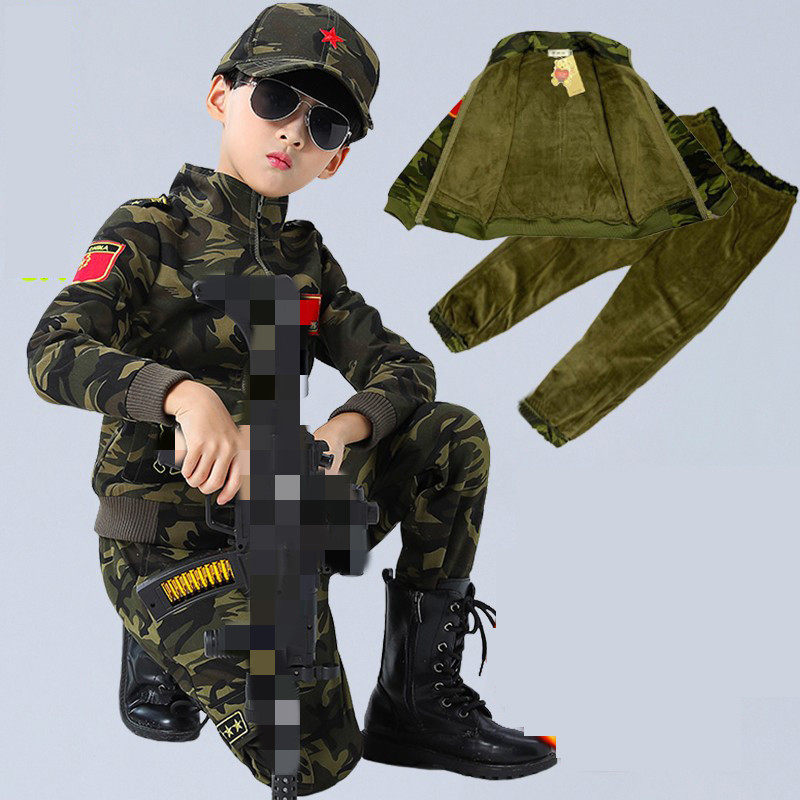 Six-1Child Camouflage Suite plus-woven Special War Clothes for Boys Children's Clothes