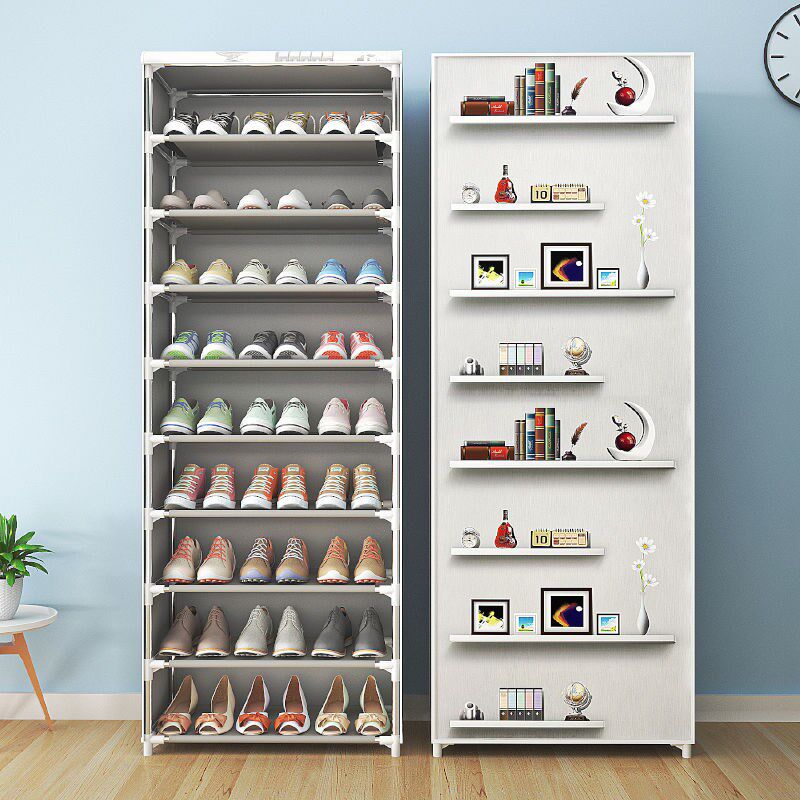 Shoe rack simple multi-layer household economical dust-proof cloth shoe cabinet dormitory large-capacity door shoe rack indoor good-looking