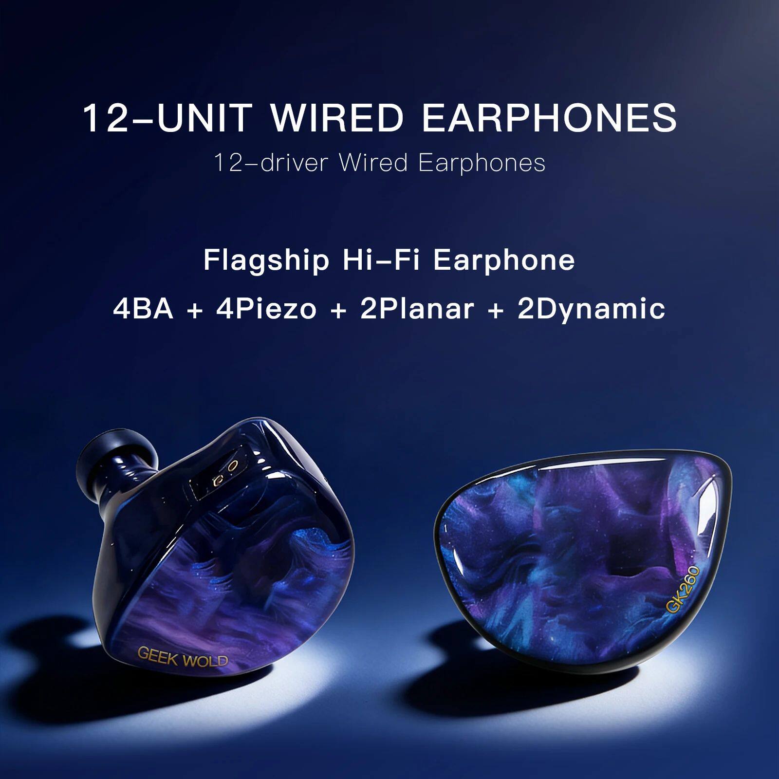GEEK WOLD GEEKWOLD GK260 4 BA+4 Piezo+2 Planar+2 Dynamic IEM-淘宝Taobao ...