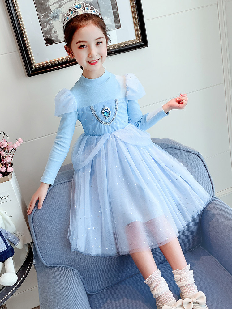Spring Princess Dress Girl Spring and Autumn 2022 New Girl Yang A - Letter Children's Superior Net Red Dress