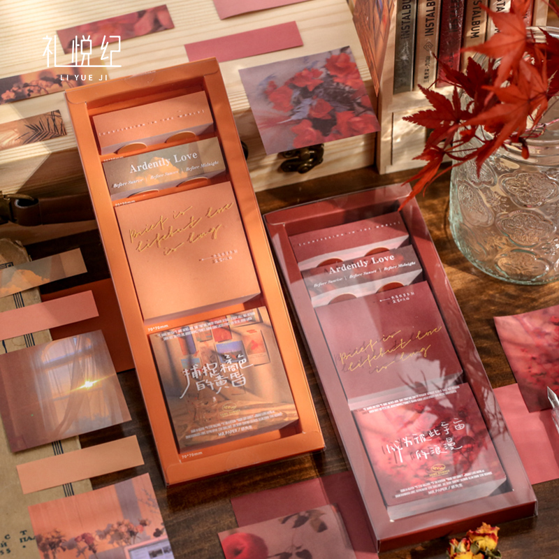 Li Yueji) love collection series N times sticky notes for students with sticky sticky notes book ins style creative cute sticky stickers note hand account high value full sticky