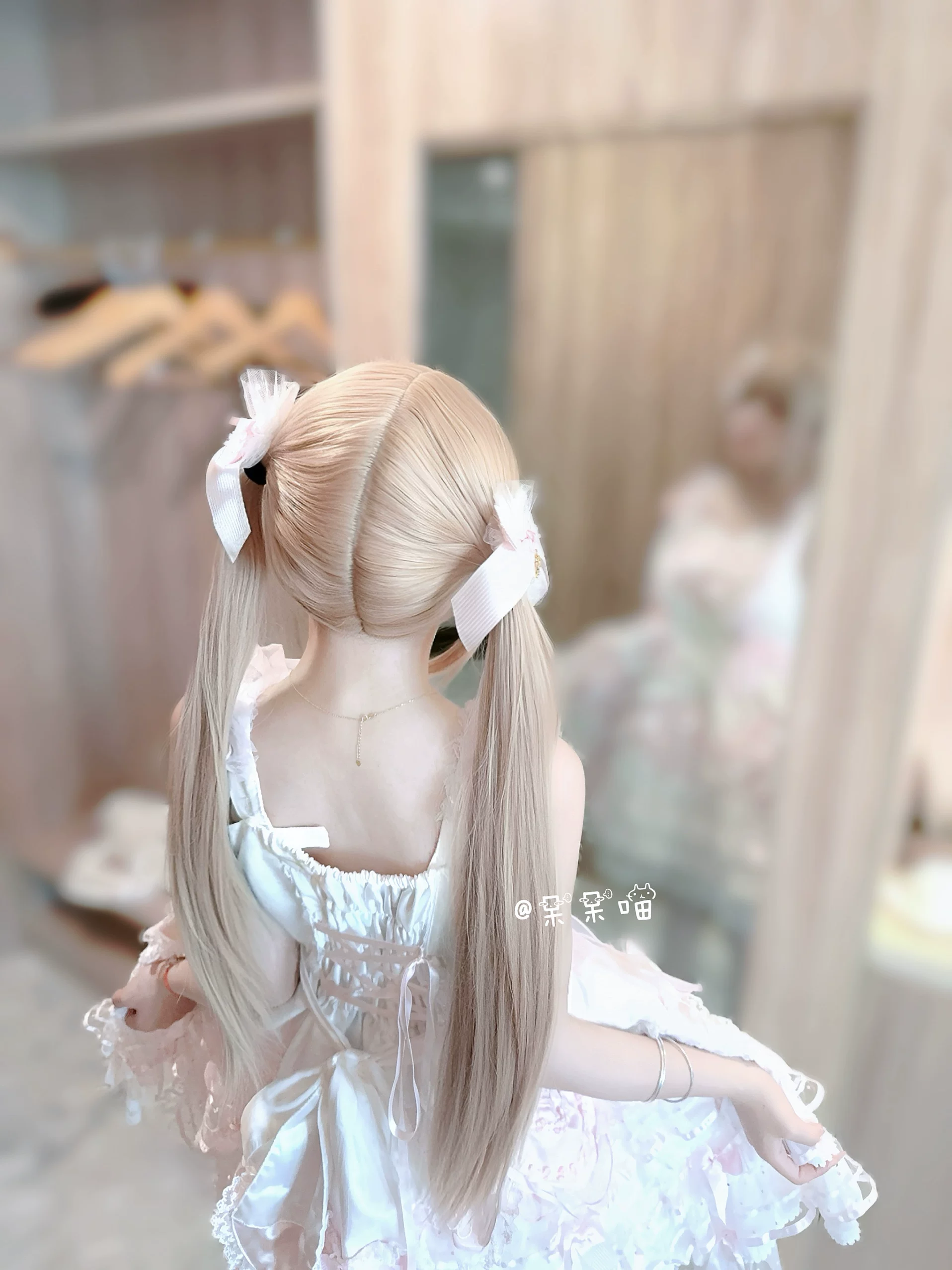 Хвостик, золотой парик, стиль Lolita, косплей, (Physicals)