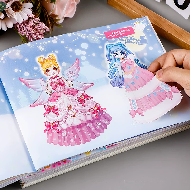 Книга с наклейками для переодевания, игрушка, наклейки, 6 лет, 3 штуки