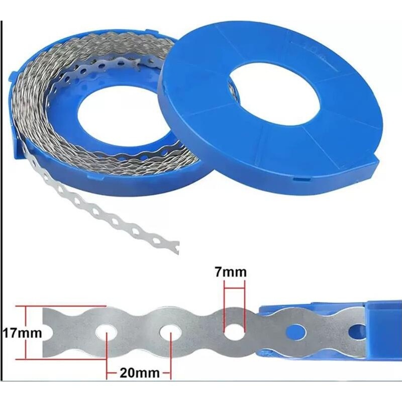 12*0.8*10 Curved Edge Perforated Strap/Straight Edge Perforated Strap Width Model 12/17/19mm Galvanized Iron Tie Strap