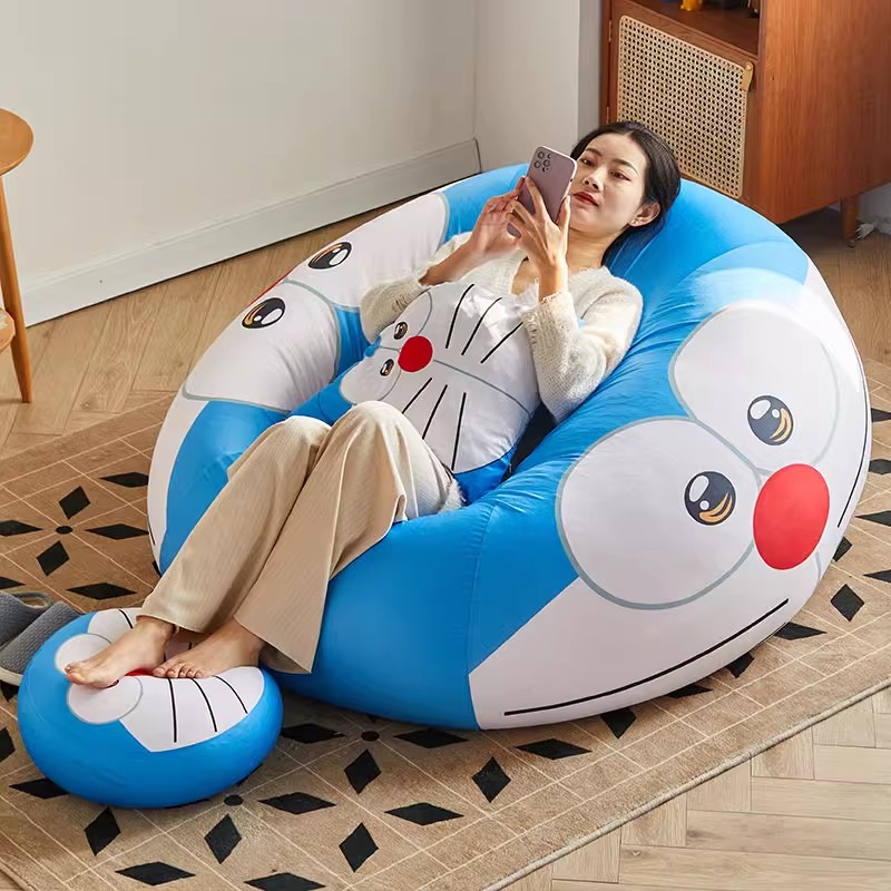 怠惰なソファビーンバッグは横になって眠ることができますレジャーバルコニー小さなソファチェア子供用漫画リクライニングチェア寝室畳