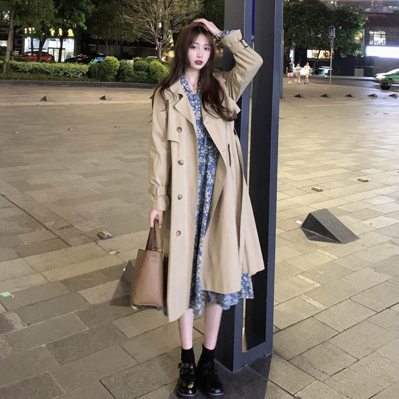 Sandro bassa trench coat 2021 new autumn British style all-match women's mid-length women's clothing