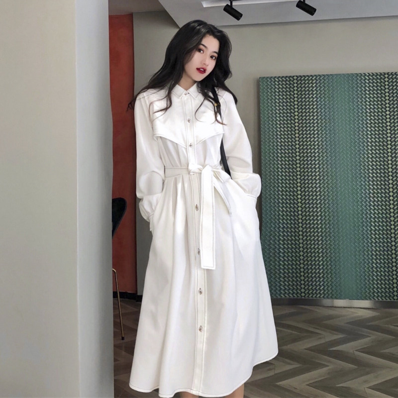 Sandro bassa early autumn temperament royal sister style dress French new fashion goddess fan high-end dress