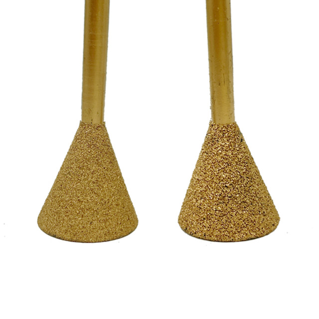 Inverted trapezoidal brazing diamond grinding head tombstone stone stele engraving jade peeling stone carving tile grinding tool