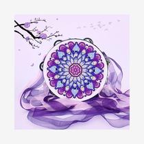 Tambourine dance props Hanfu photo props Dunhuang style tambourine with multi-color streamers to match Uyghur dance