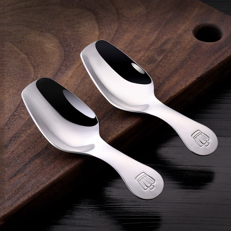 Stainless steel teaspoon teaspoon tea spoon tea with tea shovel tea set accessories tea shovel short handle sweet spoons ice cream spoonful of tea spoons-Taobao