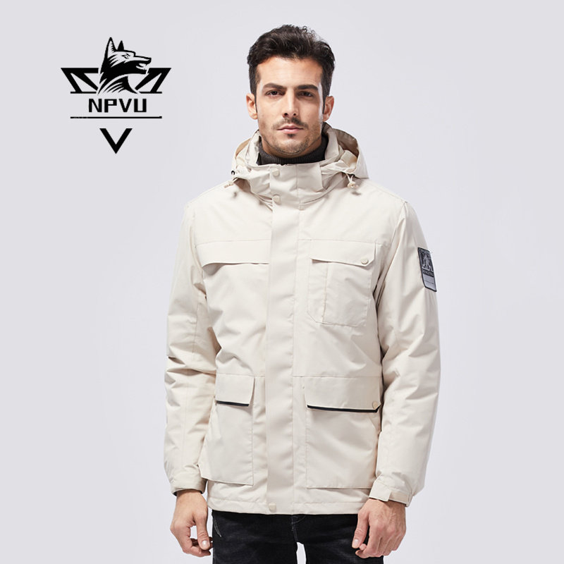 NPVU Outdoor Warm Assault Machine Clothing Men And Women Hiking White Duck Down Two Pieces Three-in-one Detachable Mountaineering Suit New-Taobao