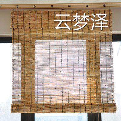 Hanging bamboo curtains living room sunshade wrapping outdoor Chinese roller blinds hanging ceiling bamboo curtains light-transmitting wind-shielding 421886