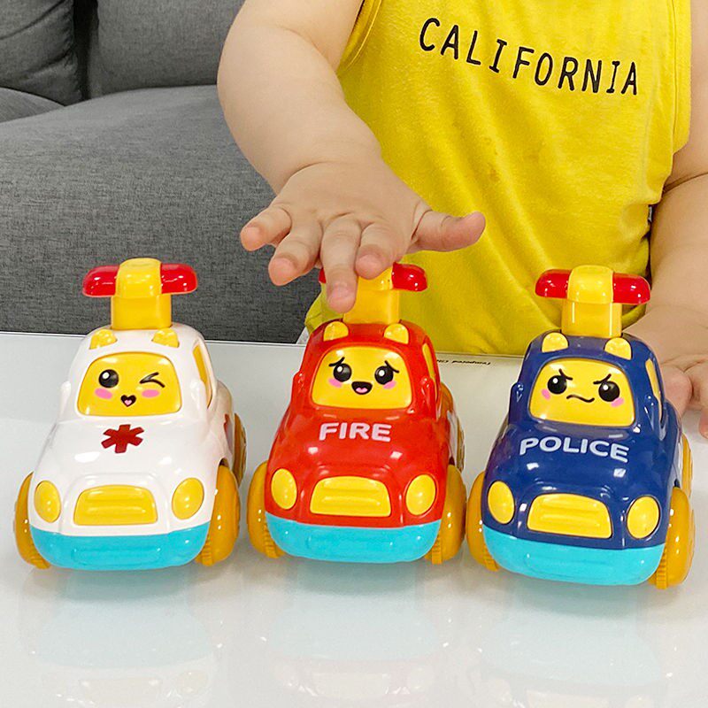 Children's toy car model boy inertia cartoon car push back force 2 female baby baby toy 1-3 years old