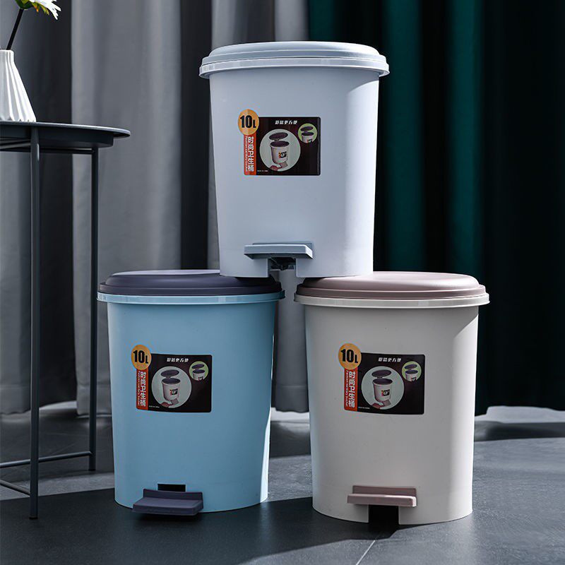 Trash can pedal with cover large toilet living room kitchen with cover household wastebasket bathroom foot storage bucket