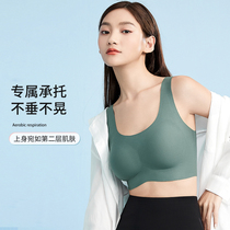 Underwear Womens thin section No steel ring big breasts for small gathering in summer closeted breast-free vest-style bra sports bra