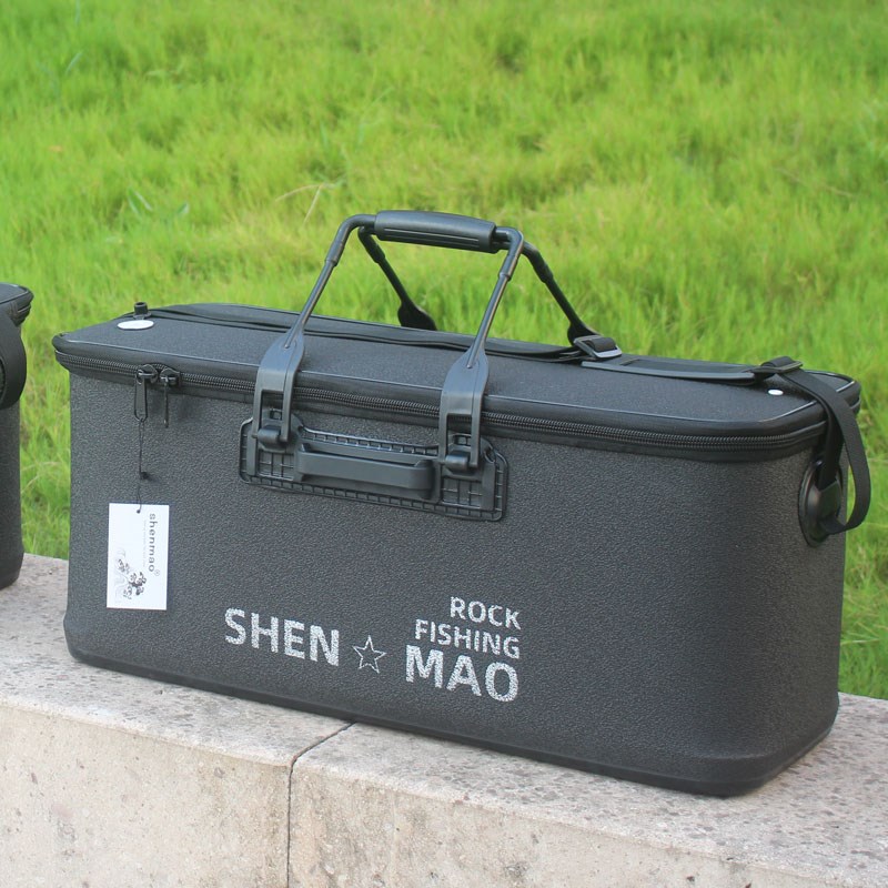 Live fish bucket ultra-long rectangular fishing bucket extra-large stream fishing eel bucket sea pole bag not flattened and thickened EVA