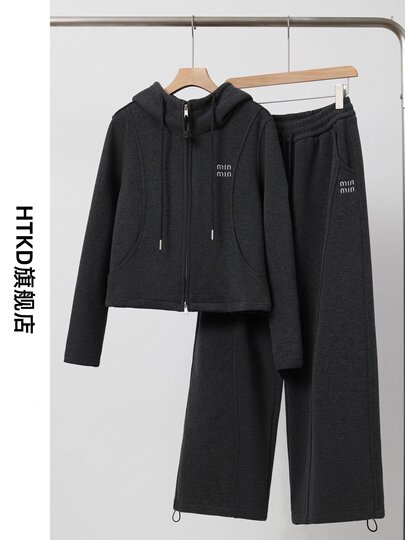 加绒运动套装女2025超好看冬装一整套高级感加厚阔腿裤休闲两件套