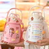 Вместительный и большой стакан из нержавеющей стали со стаканом для школьников, высококачественная портативная трубочка