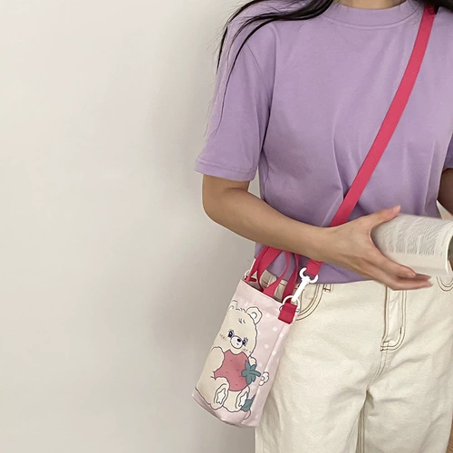 Портативная сумка через плечо для школьников, модный мультяшный чайник со стаканом, милая небольшая сумка, коллекция 2023