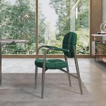 Italian minimalist dining chair with armrests home modern high-end restaurant backrest chair hotel high-end negotiation chair