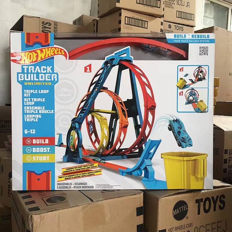 Authentic Hot Wheels Triple Ring Challenge Track Sports Car Set Looping Track Glc96 Boys' Car Toy Authentic Hot Wheels Triple Ring Challenge Track Sports Car Set Looping Track Glc96 Boys' Car Toy